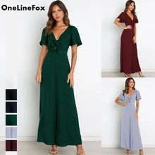OneLineFox V-Neck Lotus Leaf Sleeve Sexy Women Loose Wide Leg Pant Long Rompers Jumpsuit Summer Fashion Summer Beach Outfits
OneLineFox V-Neck Lotus Leaf Sleeve Sexy Women Loose Wide Leg Pant Long Rompers Jumpsuit Summer Fashion Summer Beach Outfits