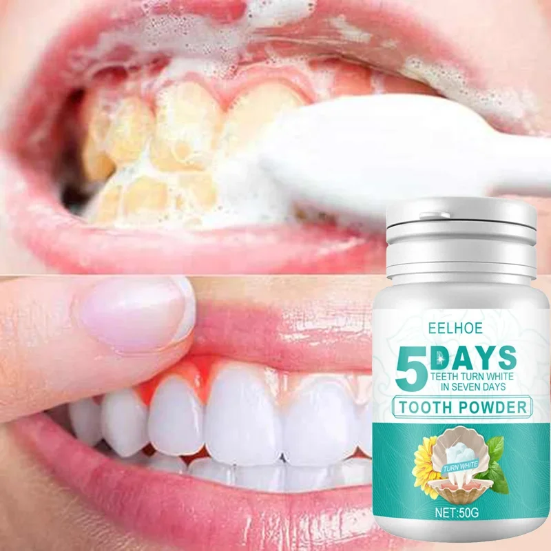 

5 Days Teeth Whitening Toothpaste Powder Remove Plaque Stains Dental Calculus Oral Hygiene Cleaning Fresh Bad Breath Tooth Care