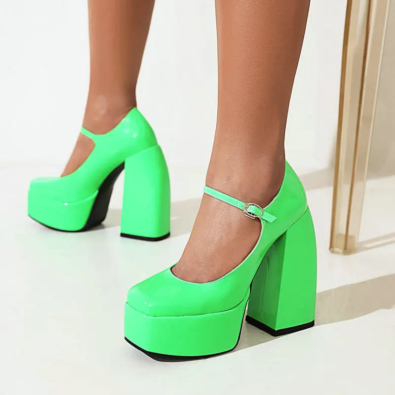Bright Yellow Green Rose Color Glitter Bling Shining Wedding Shoes For Women Bride High Chunky Heels Platform Mary Janes Pumps
Bright Yellow Green Rose Color Glitter Bling Shining Wedding Shoes For Women Bride High Chunky Heels Platform Mary Janes Pumps
