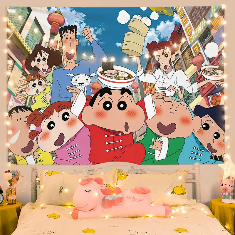 Background cloth cute Anime Crayon Shin-chan Tapestry hanging cloth dormitory bedside decoration wall clothes room layout gift
Background cloth cute Anime Crayon Shin-chan Tapestry hanging cloth dormitory bedside decoration wall clothes room layout gift