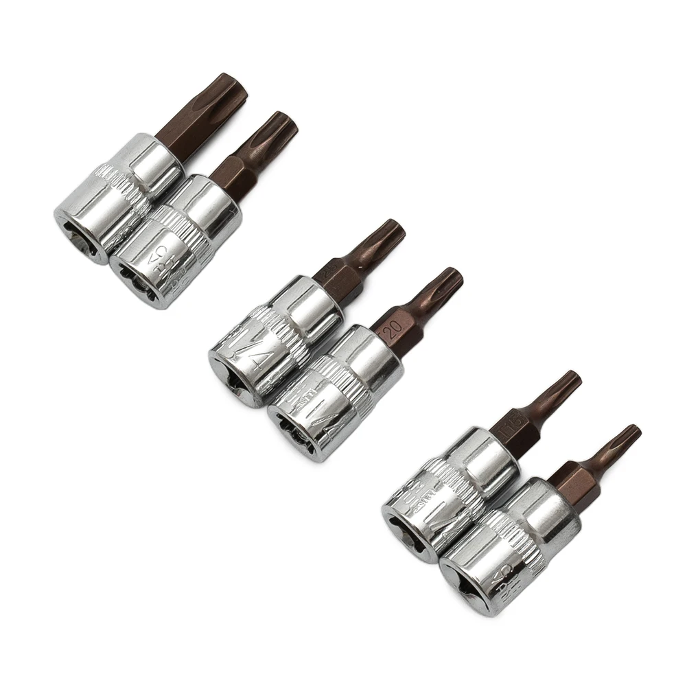 Socket Wrenches Torx Bit Socket 1/4inch 6pcs/Set Head Screwdriver Screwdriver Bit Set Drive Hex Torx Brand New
Socket Wrenches Torx Bit Socket 1/4inch 6pcs/Set Head Screwdriver Screwdriver Bit Set Drive Hex Torx Brand New