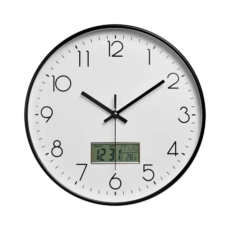 12Inch Wall Clock Quartz Silent Nordic Design Smart Wall Clock Bedroom Digital with Date Temperature Office Decor
12Inch Wall Clock Quartz Silent Nordic Design Smart Wall Clock Bedroom Digital with Date Temperature Office Decor