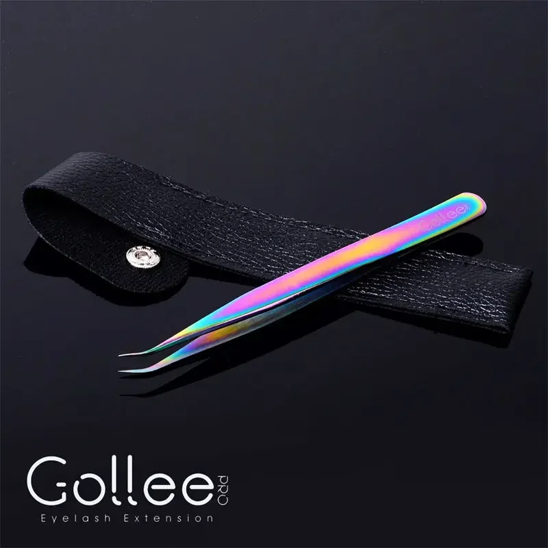 

Gollee Rainbow, высокое качество, индивидуальная торговая марка, пинцет для объемных ресниц фирменный логотип, пользовательские ресницы, пинцет для наращивания ресниц