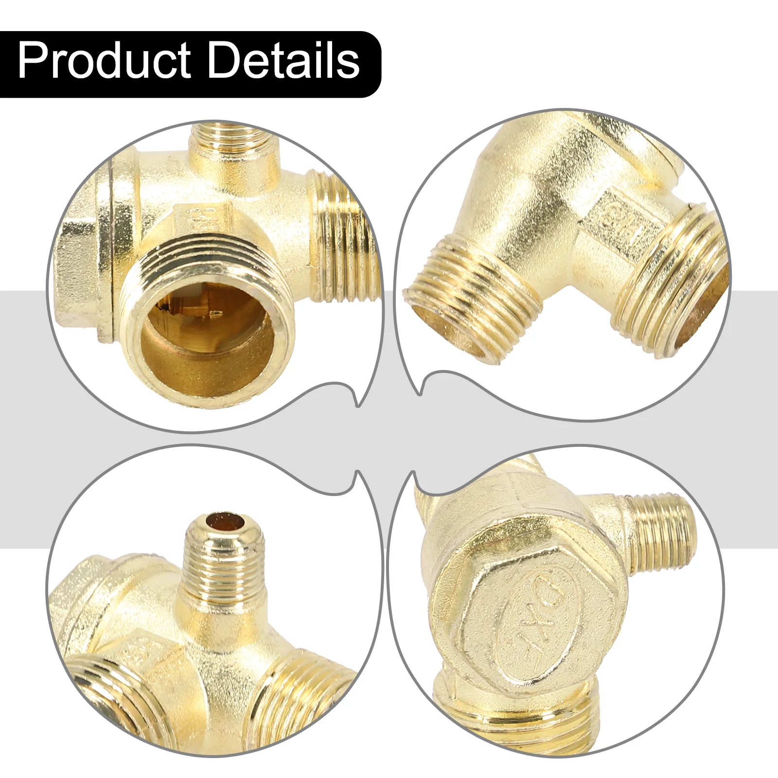 Durable Practical Useful Check Valve Gold Air compressor Connect Fittings Parts Replacement Thread Zinc alloy 1pc
Durable Practical Useful Check Valve Gold Air compressor Connect Fittings Parts Replacement Thread Zinc alloy 1pc