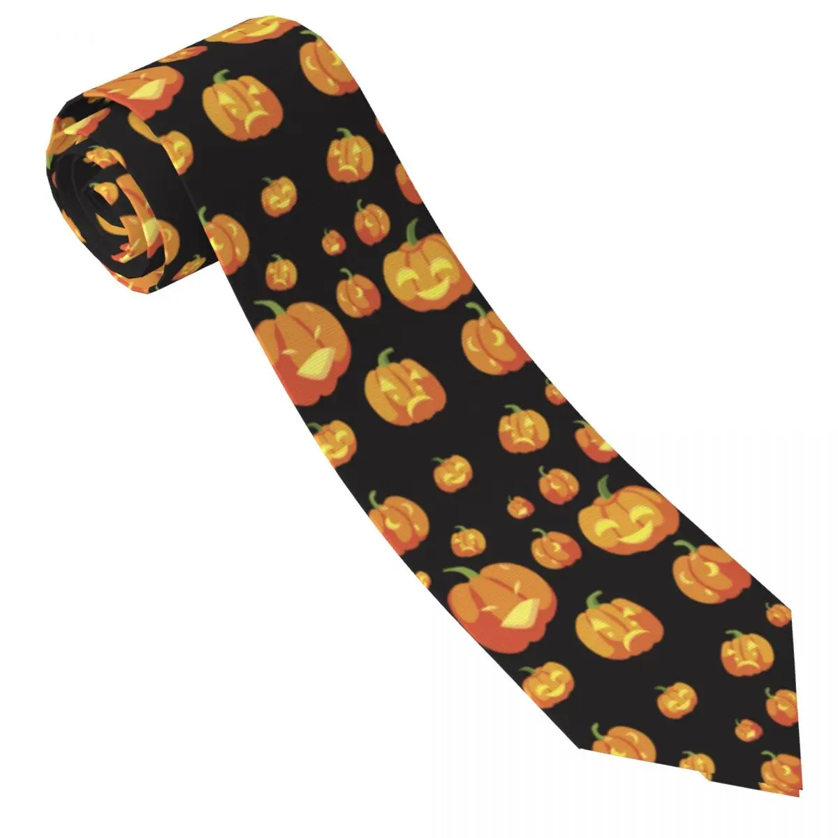 

Happy Halloween Tie Pumpkin Cartoon Cool Fashion Neck Ties For Unisex Adult Wedding Collar Tie Design Necktie Accessories