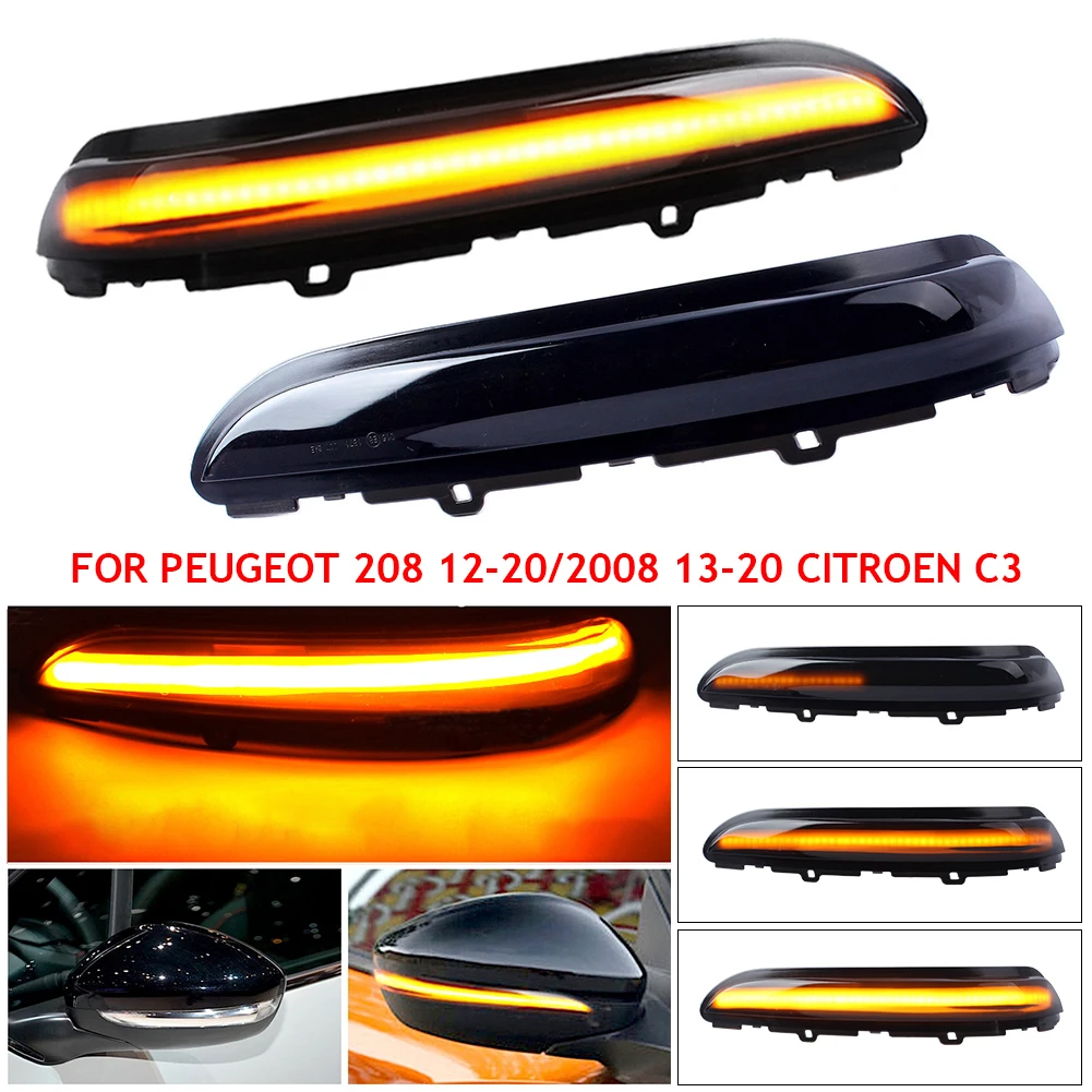 2PCS Dynamic LED Side Mirror Blinker Lights Turn Signal Lamps For Peugeot 2008 208 2013-2020 For Citroen C3 C4 Cactus 2016-
2PCS Dynamic LED Side Mirror Blinker Lights Turn Signal Lamps For Peugeot 2008 208 2013-2020 For Citroen C3 C4 Cactus 2016-