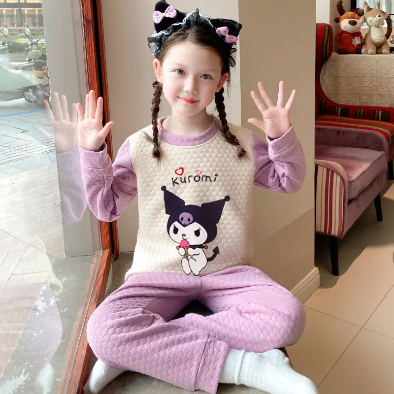 Sanrio Kuromi Children's Pajamas Loungewear Cardigan Suit Long Sleeves Pure Cotton Close To The Body Hot Princess Cartoon Kawaii
Sanrio Kuromi Children's Pajamas Loungewear Cardigan Suit Long Sleeves Pure Cotton Close To The Body Hot Princess Cartoon Kawaii