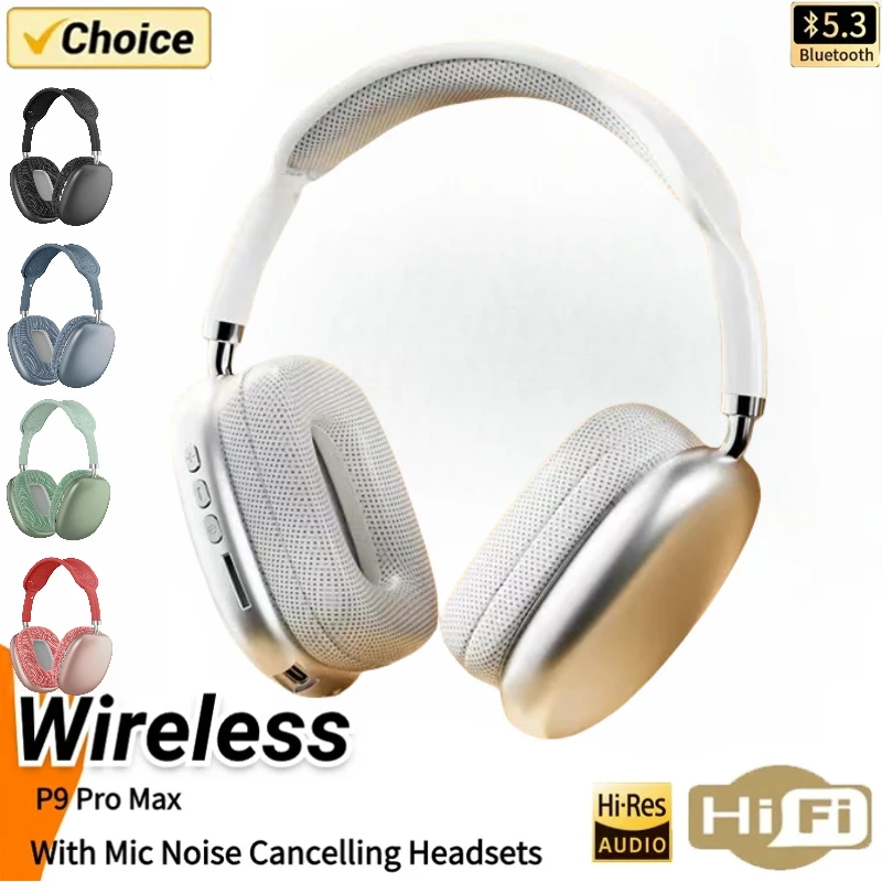 P9 pro max Wireless Headphones Bt Headset Smart Noise Reduction Headsets Stereo Sound TWS Earphones Gaming Earpiece for Phone PC
P9 pro max Wireless Headphones Bt Headset Smart Noise Reduction Headsets Stereo Sound TWS Earphones Gaming Earpiece for Phone PC