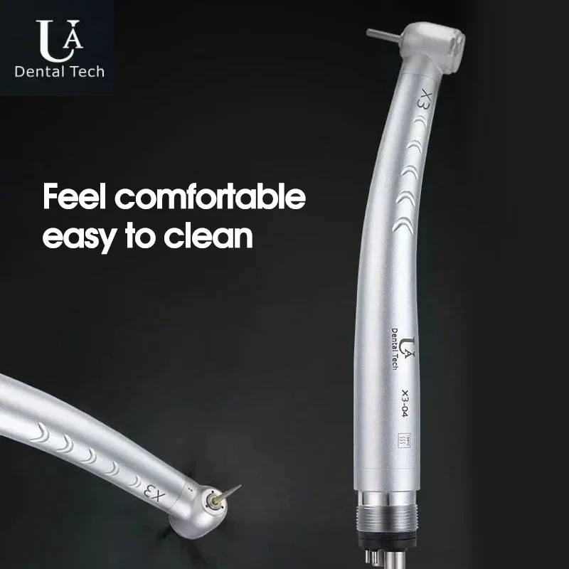 High-Speed UA X3 Dental Handpiece: Standard Head, Single-Point Spray, Patented Spring-Press Shaft, Water/Air Cooling, Low Noise
High-Speed UA X3 Dental Handpiece: Standard Head, Single-Point Spray, Patented Spring-Press Shaft, Water/Air Cooling, Low Noise