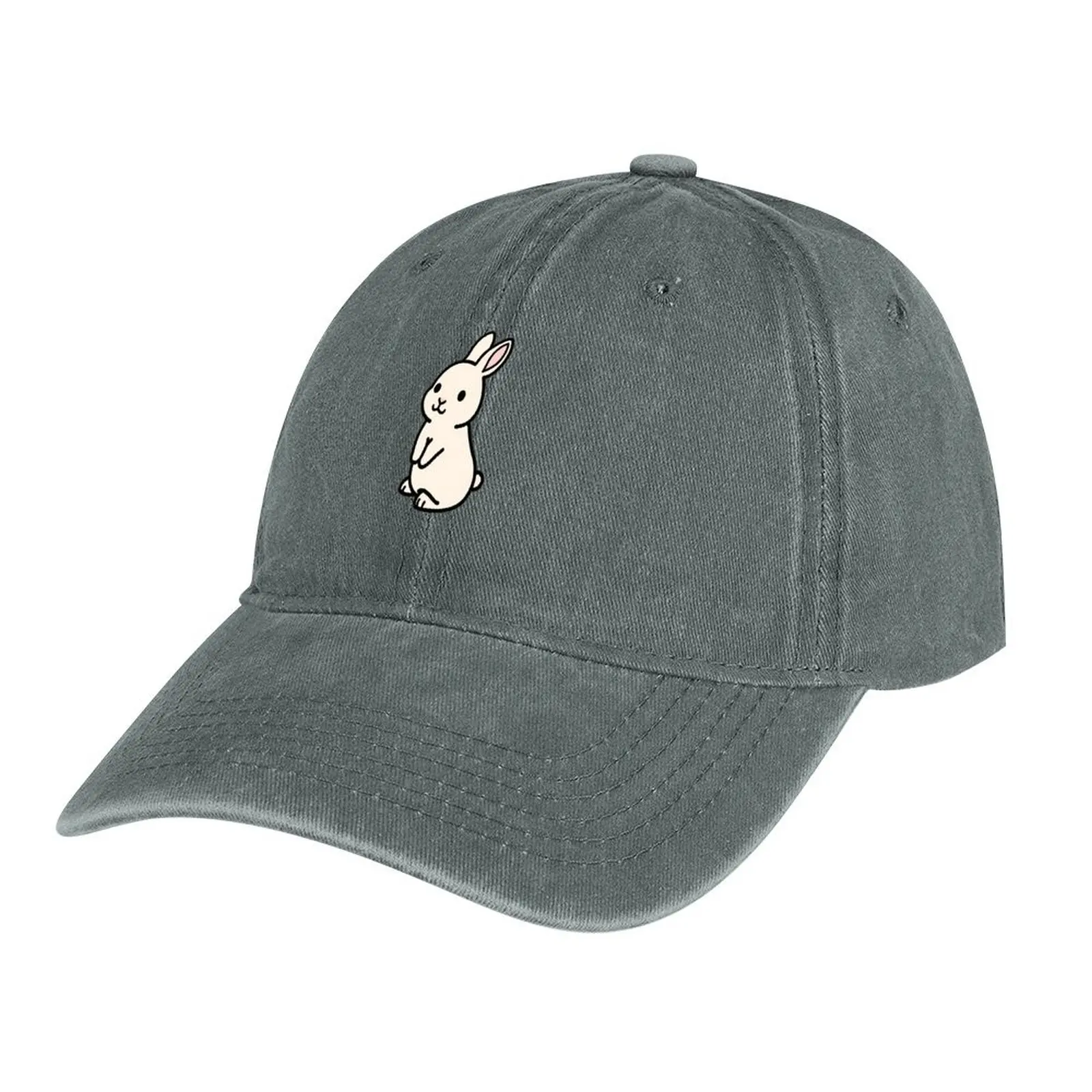 

White Bunny Cowboy Hat Trucker Cap Sunhat funny hat Men's Baseball Women's
