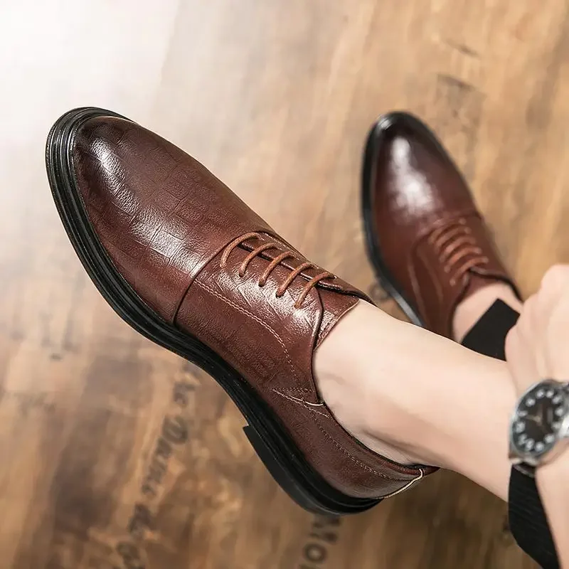 Casual Leather Shoes Men's British Pointed Toe Business Formal Wear Work Groom Wedding Suit Party Men's Shoes
Casual Leather Shoes Men's British Pointed Toe Business Formal Wear Work Groom Wedding Suit Party Men's Shoes