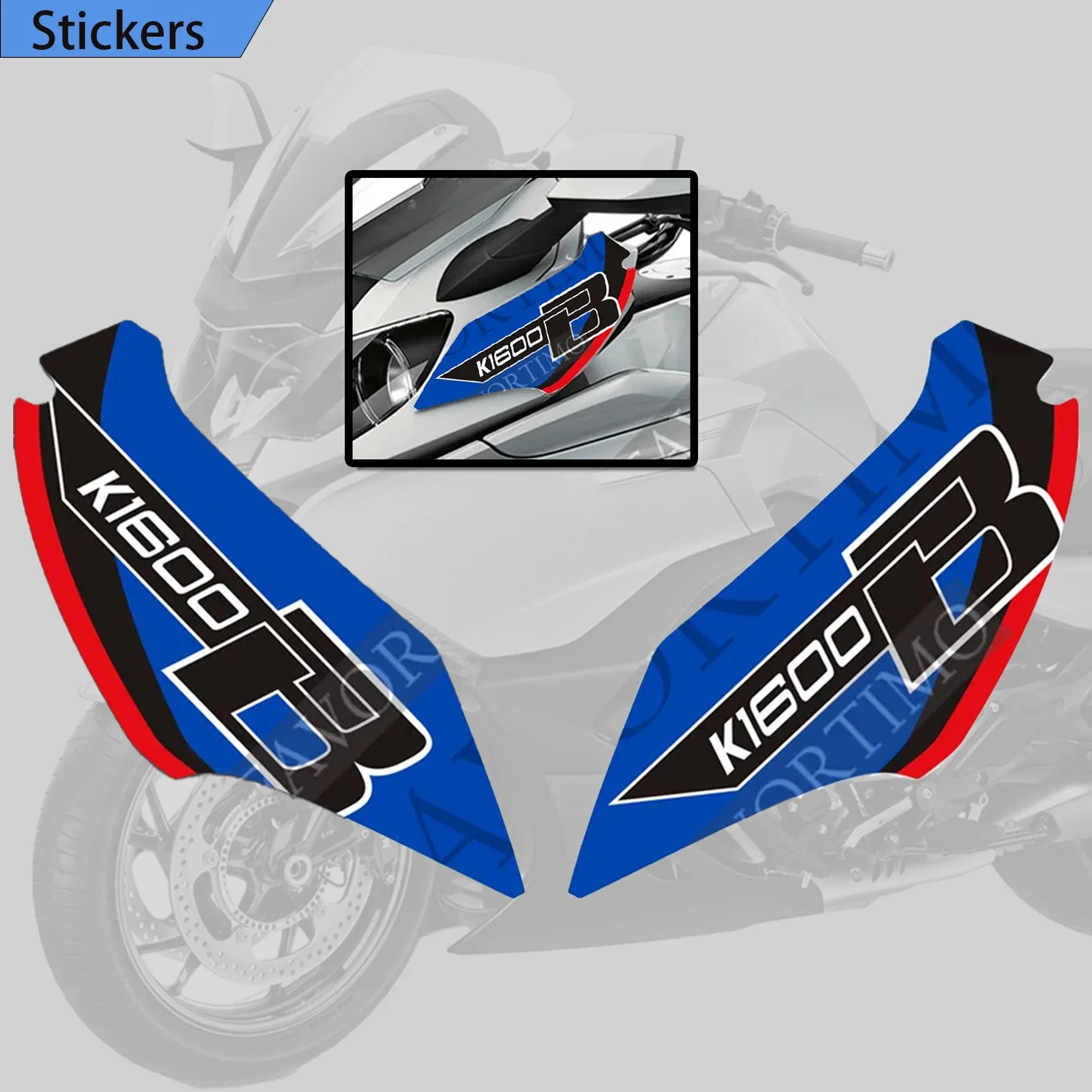 

For BMW K1600B K1600 K 1600B Motorcycle Fairing Fender Emblem Logo Cases Panniers Luggage Trunk Tank Pad Decals Protector