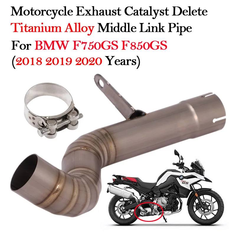 

For BMW F750GS F850GS F750 GS 2018 - 2021 Motorcycle Exhaust Middle Link Pipe Catalyst Delete Modify Escape Moto Muffler Enhance