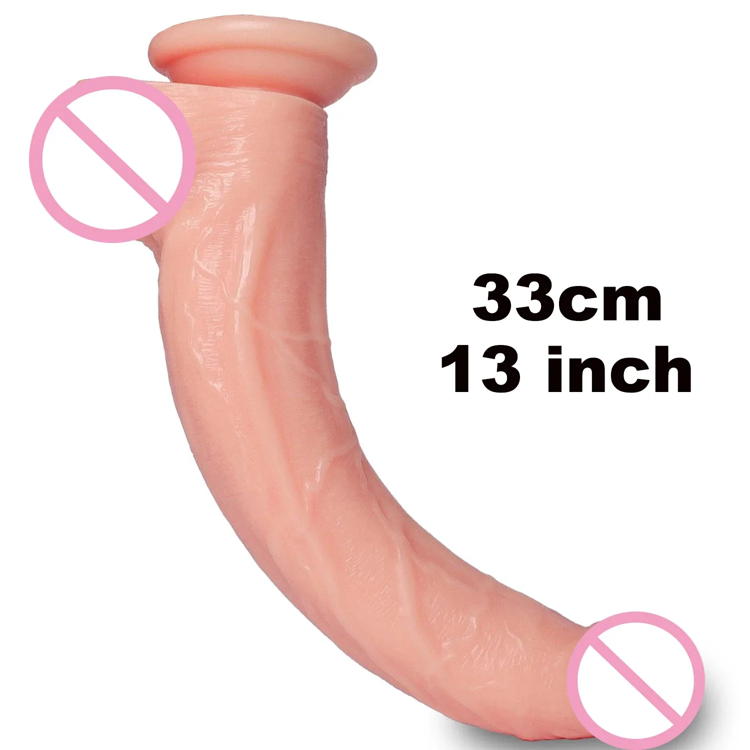 

13Inch Realistic Dildos Small Glans Dildo with Suction Cup Thick Big Anal Penis Sex Toy for Women Massage Masturbation for Woman