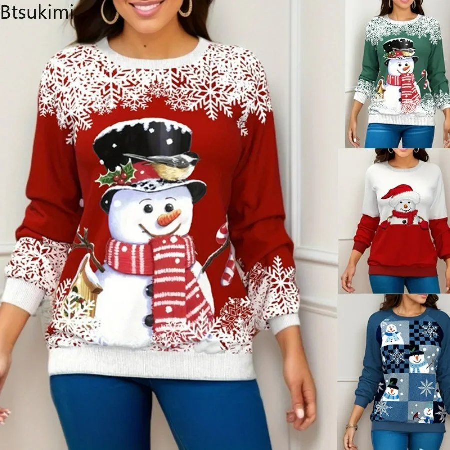 New2024 Christmas Print Blouse Shirt For Women O-neck Long Sleeve Pullover Tops Shirts Female Casual Loose Sweatshirt Tops S-5XL
New2024 Christmas Print Blouse Shirt For Women O-neck Long Sleeve Pullover Tops Shirts Female Casual Loose Sweatshirt Tops S-5XL