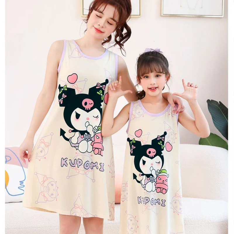 Kawaii Sanrio ночная рубашка для девочек Kuromi Mymelody Kitty Cinnamoroll жилет из модала тонкая детская пижама Милая мультяшная домашняя одежда
Kawaii Sanrio ночная рубашка для девочек Kuromi Mymelody Kitty Cinnamoroll жилет из модала тонкая детская пижама Милая мультяшная домашняя одежда