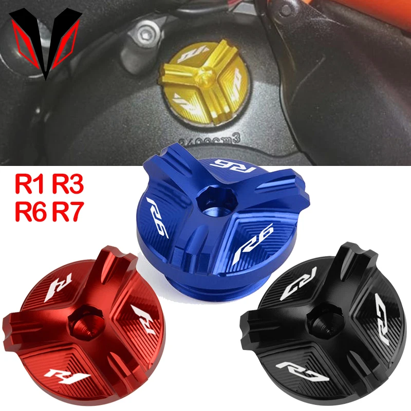 For YAMAHA R6 YZF R7 2021 2022 YZF-R1 1998-2020 YZF-R3 YZF-R6 R6S 2006-2021 Motorcycle CNC Engine Oil Filler Cap Plug Screw
For YAMAHA R6 YZF R7 2021 2022 YZF-R1 1998-2020 YZF-R3 YZF-R6 R6S 2006-2021 Motorcycle CNC Engine Oil Filler Cap Plug Screw
