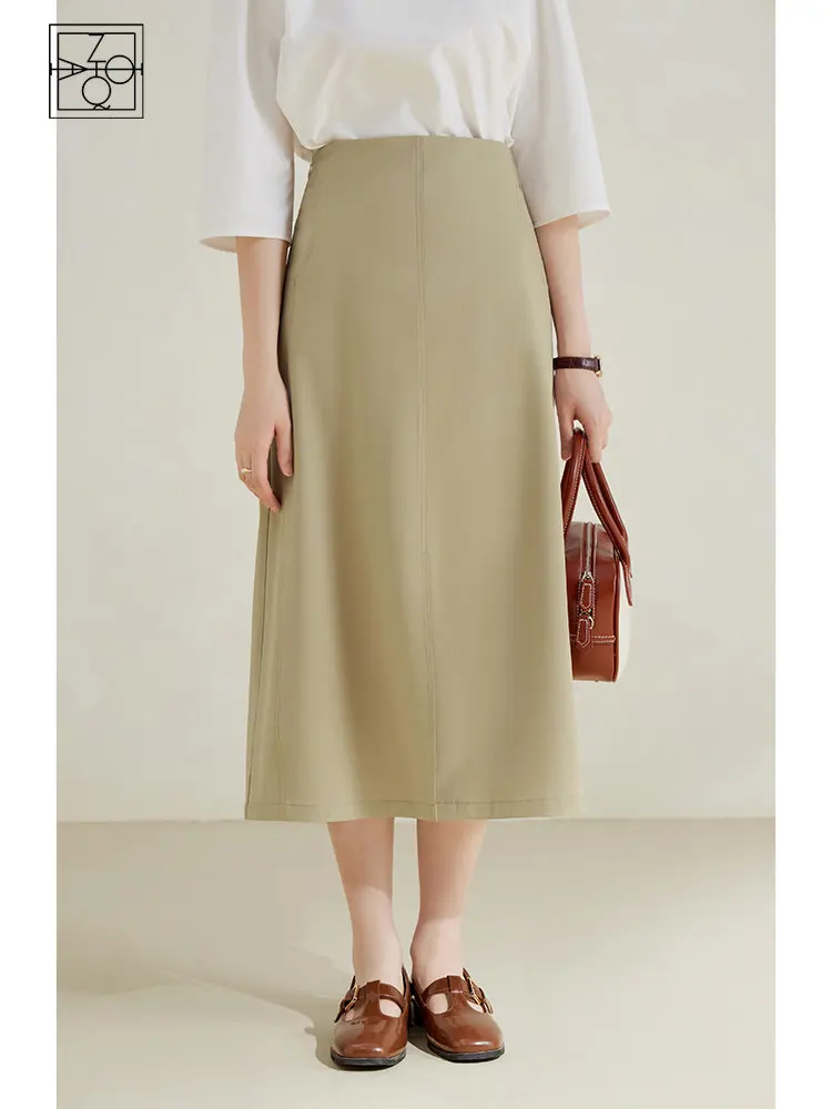 ZIQIAO Front Slit Women Simple Khaki Skirt High Waist Office Lady 2023 Summer Commuter A-LINE Skirts Drape Solid Long Skirt
ZIQIAO Front Slit Women Simple Khaki Skirt High Waist Office Lady 2023 Summer Commuter A-LINE Skirts Drape Solid Long Skirt