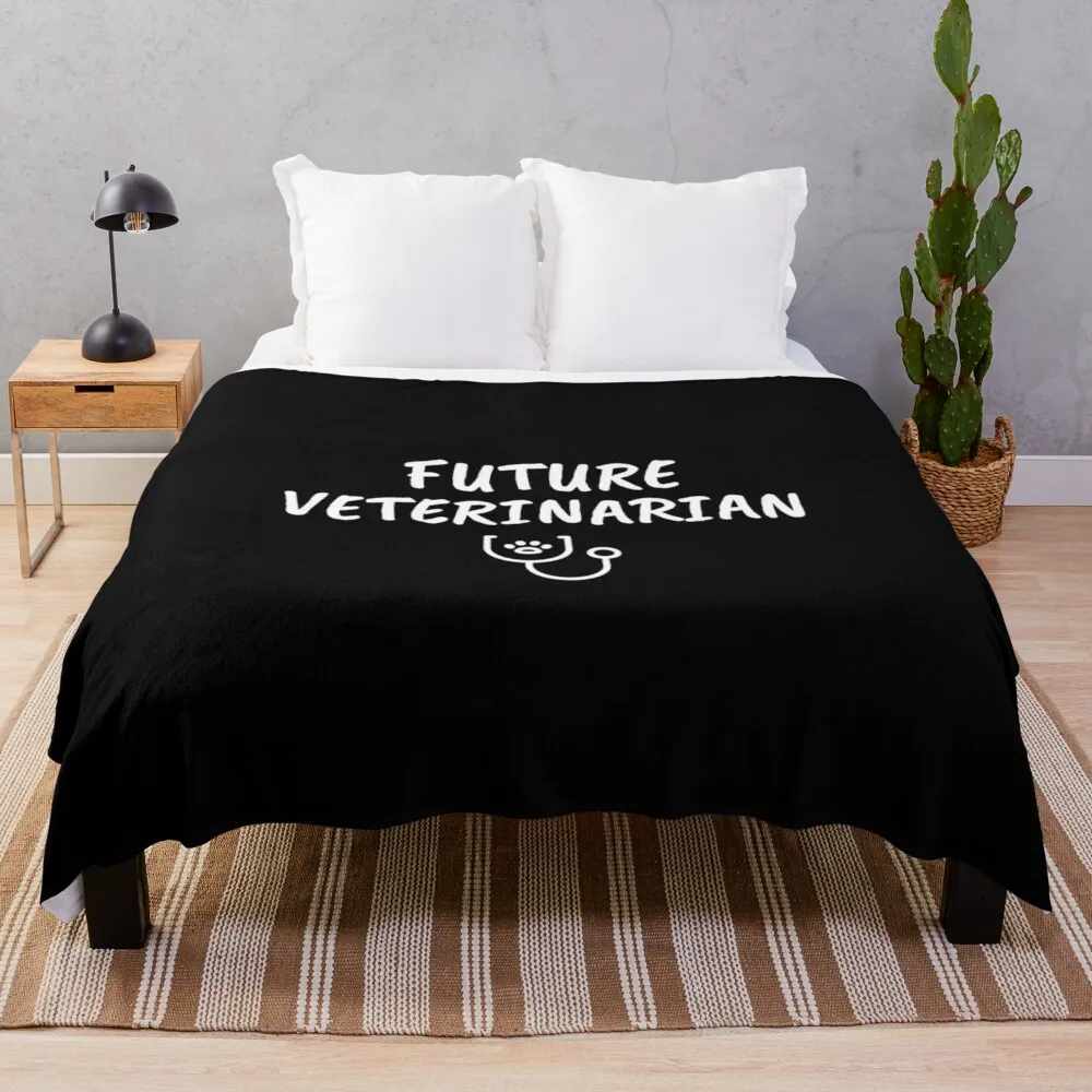 

Future Veterinarian Throw Blanket Cute heavy to sleep blankets and throws for sofa Blankets