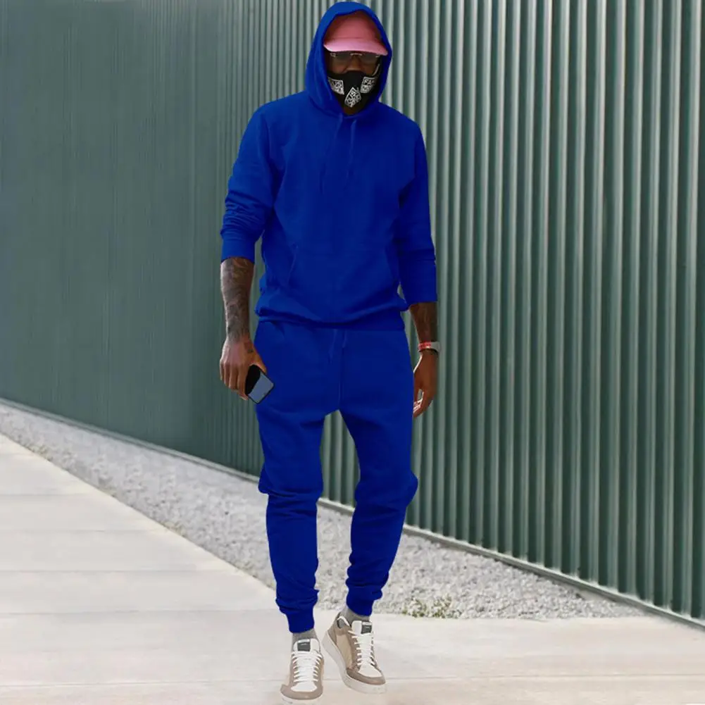 Men Hooded Tracksuit Hoodie Trousers Set Comfortable Men's Sports Outfit Loose-fit Hooded Tracksuit with Drawstring for Spring
Men Hooded Tracksuit Hoodie Trousers Set Comfortable Men's Sports Outfit Loose-fit Hooded Tracksuit with Drawstring for Spring