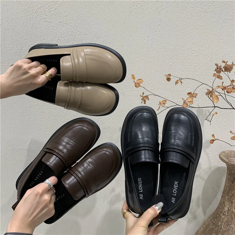 

Women Shoes Autumn Modis Casual Female Sneakers Flats Soft Round Toe Loafers With Fur Shallow Mouth Fall 2023 Dress Slip-on New