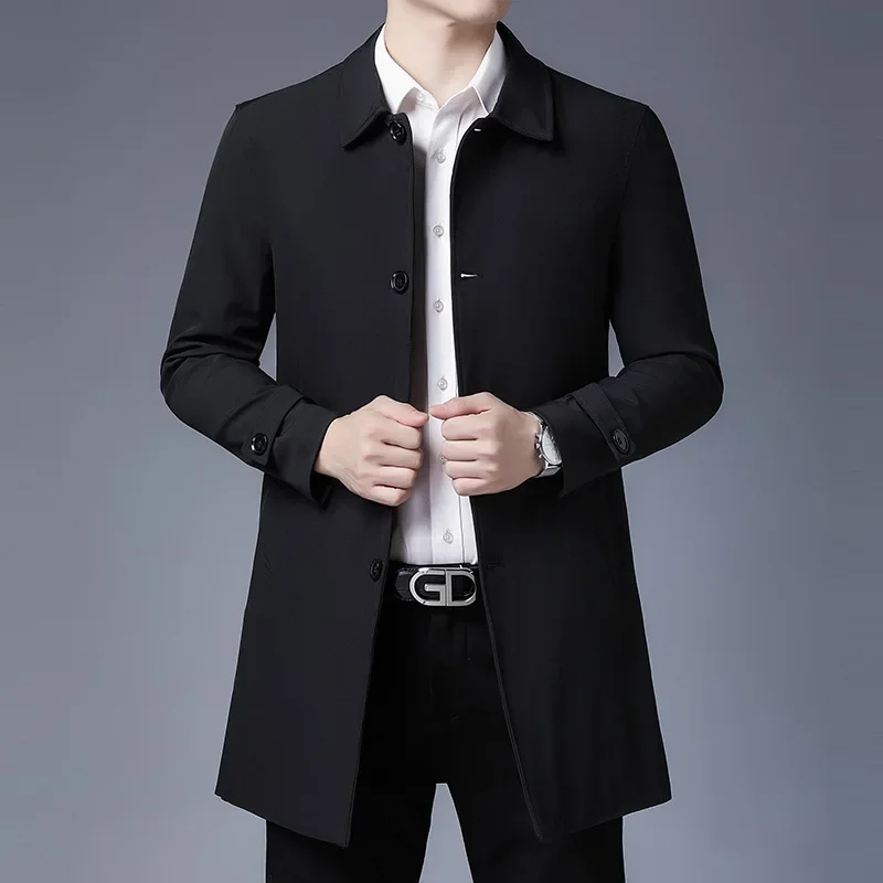 TFETTERS Brand Long Jackets for Men Business Casual Solid Color Trench Coats Men Turn-Down Collar Windbreaker Men Coat Jackets
TFETTERS Brand Long Jackets for Men Business Casual Solid Color Trench Coats Men Turn-Down Collar Windbreaker Men Coat Jackets