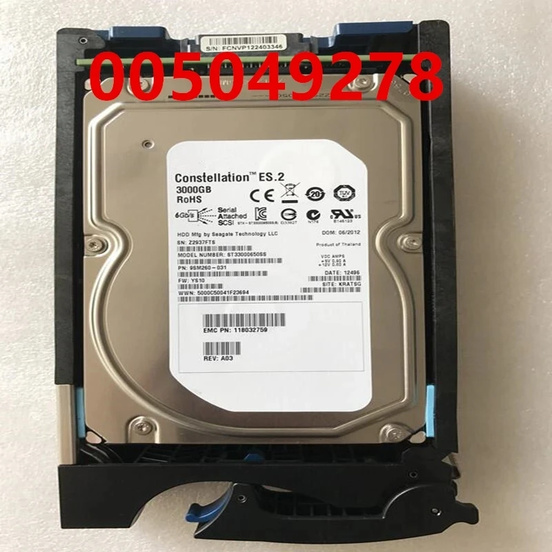 Original New HDD For EMC VNX5600 VNX5700 VNXE3100 3TB 3.5" SAS 64MB 7200RPM For Internal HDD For Server Hard Disk For 005049278
Original New HDD For EMC VNX5600 VNX5700 VNXE3100 3TB 3.5" SAS 64MB 7200RPM For Internal HDD For Server Hard Disk For 005049278