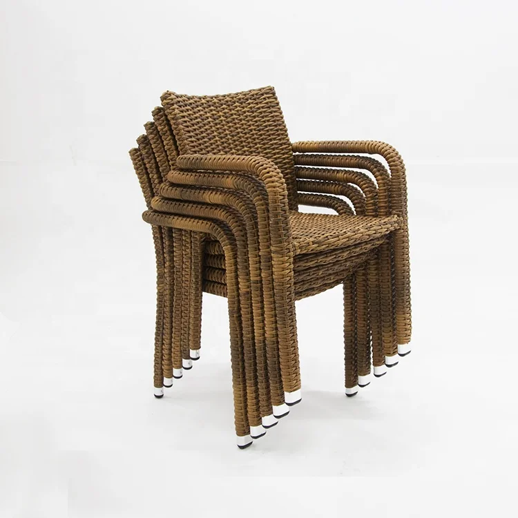 Outdoor Furniture Rattan Garden Stackable Chair Handmade Patio Brown Wicker Rattan Restaurant Dining Armchairs And Table Set
Outdoor Furniture Rattan Garden Stackable Chair Handmade Patio Brown Wicker Rattan Restaurant Dining Armchairs And Table Set