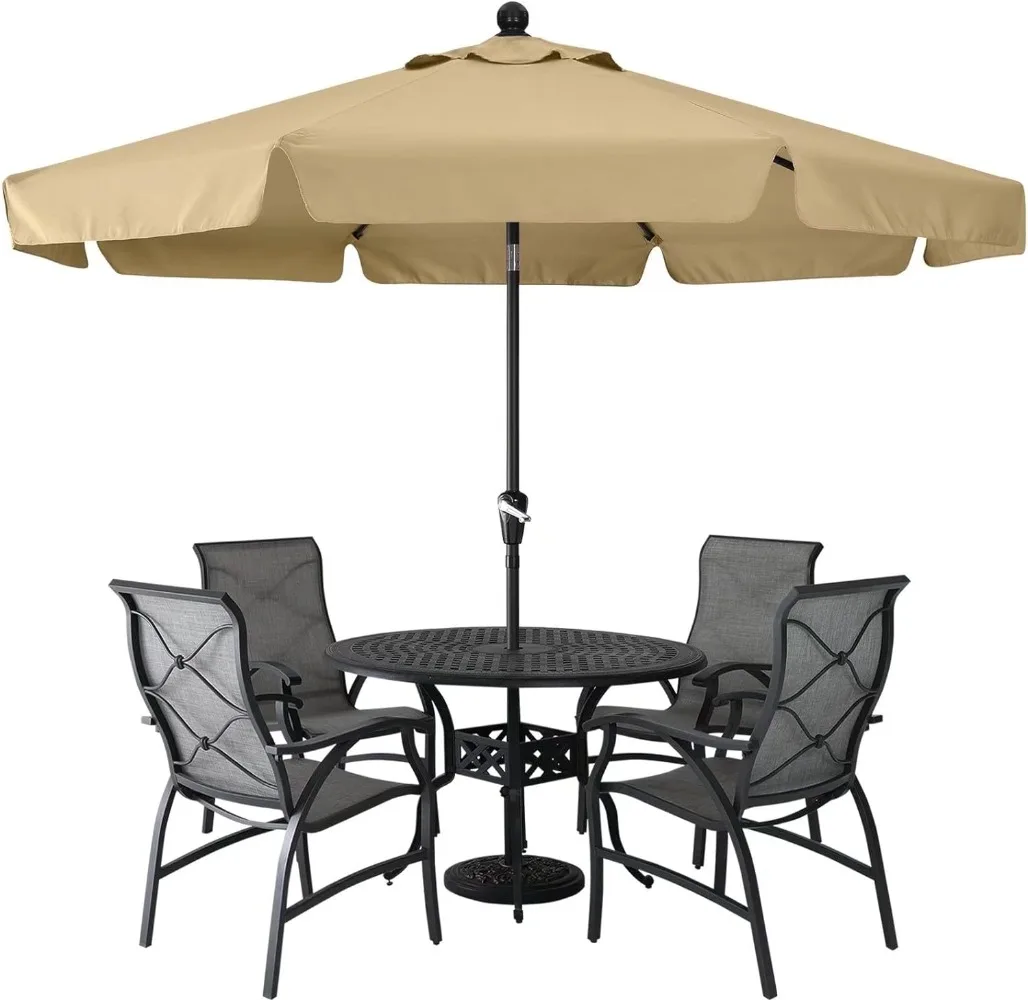 

ABCCANOPY Patio Umbrella 9ft - Outdoor Table Umbrella with Push Button Tilt and Crank, 8 Ribs Umbrella for Patio Pool Garden