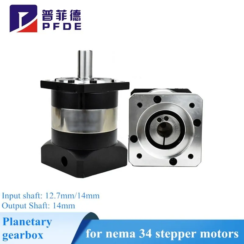 Nema 34 Planetary Reducer Input 12.7/14mm Output Shaft 14mm 16mm Step DC Motor Nema34 Ratio5:1,10:1 86mm Stepping Motor Reducer
Nema 34 Planetary Reducer Input 12.7/14mm Output Shaft 14mm 16mm Step DC Motor Nema34 Ratio5:1,10:1 86mm Stepping Motor Reducer