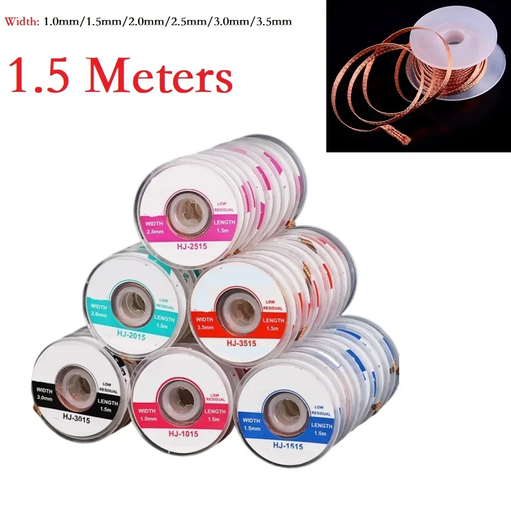 2PCS 1.0mm-3.5mm Pure Copper Welding Wires Desoldering Braid Solder Remover Wire Repair Tool For Soldering
2PCS 1.0mm-3.5mm Pure Copper Welding Wires Desoldering Braid Solder Remover Wire Repair Tool For Soldering