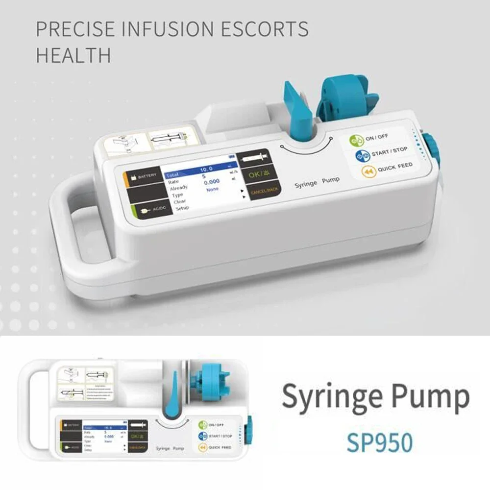 CONTEC SP950 Syringe Pump for Human Veterinary Real-time Alarm Large LCD Display Medical Single Channel Medicos Accesorios
CONTEC SP950 Syringe Pump for Human Veterinary Real-time Alarm Large LCD Display Medical Single Channel Medicos Accesorios