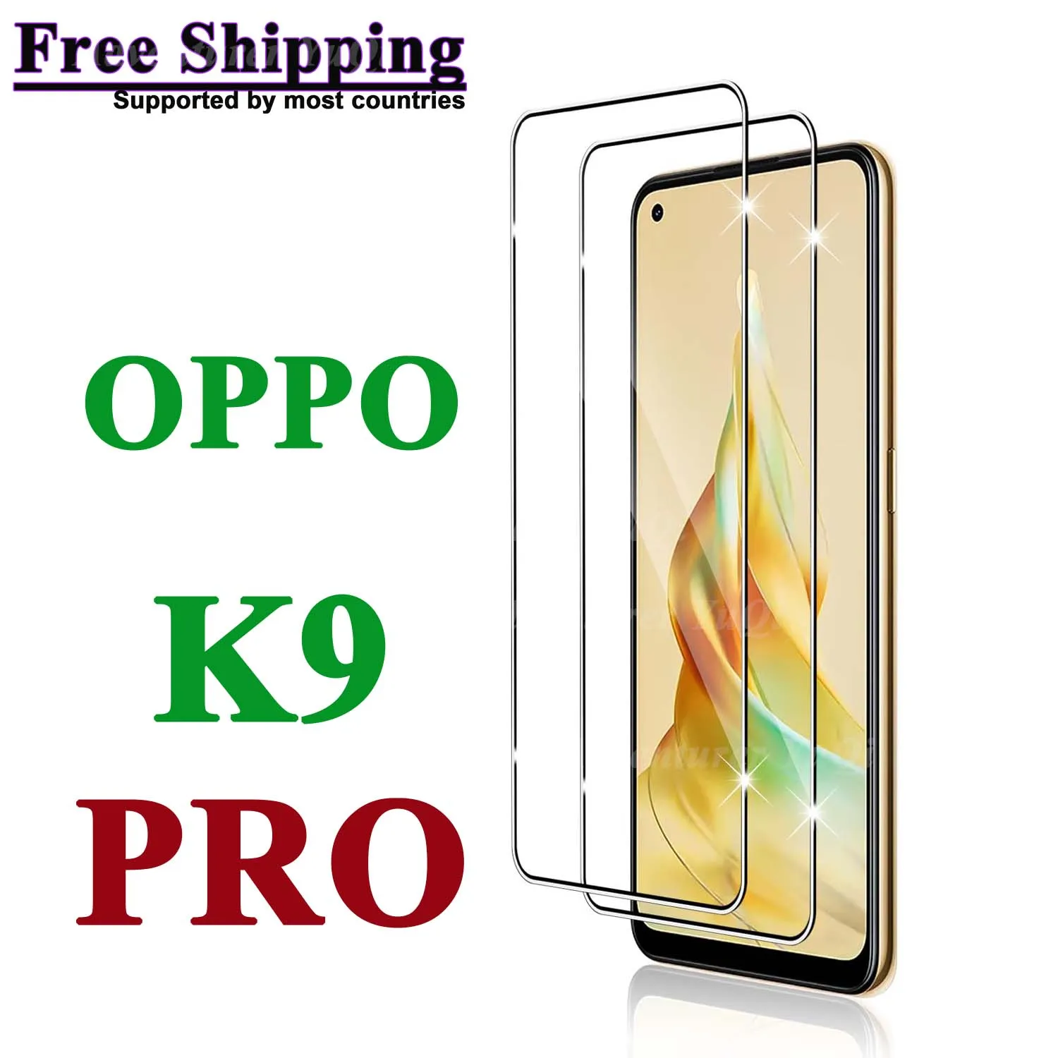 

Screen Protector For OPPO K9 Pro, Tempered Glass Free Shipping HD 9H Transparent Ultra Clear Anti Scratch Case Friendly
