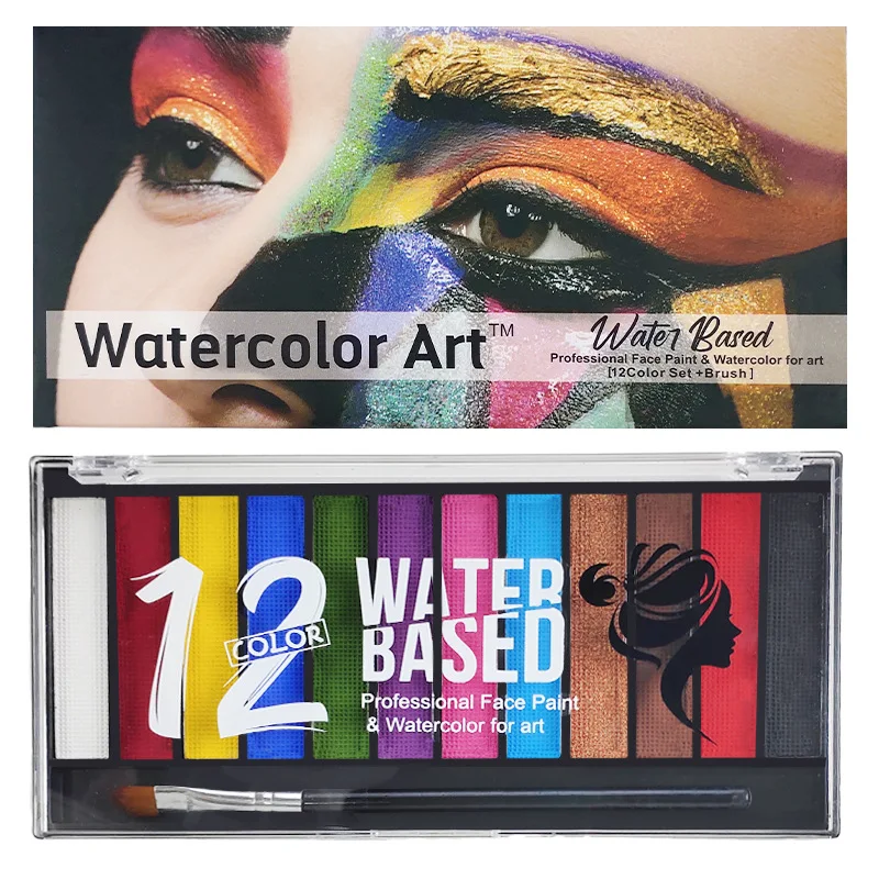 12 color face color set kids Halloween makeup coloring pan DIY painting painted watercolor paint set cosplay makeup
12 color face color set kids Halloween makeup coloring pan DIY painting painted watercolor paint set cosplay makeup