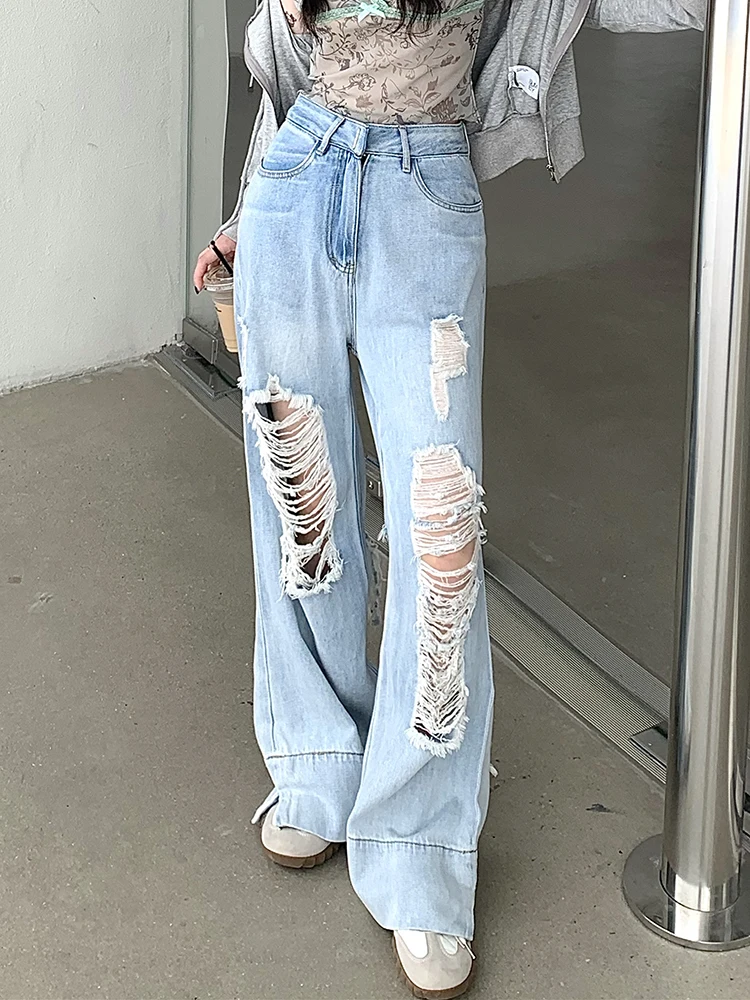 Vintage Holes Hollow Out High Waist Jeans Women Summer New Loose Casual Y2K Straight Denim Pants Female Wide Leg Trousers Girls
Vintage Holes Hollow Out High Waist Jeans Women Summer New Loose Casual Y2K Straight Denim Pants Female Wide Leg Trousers Girls