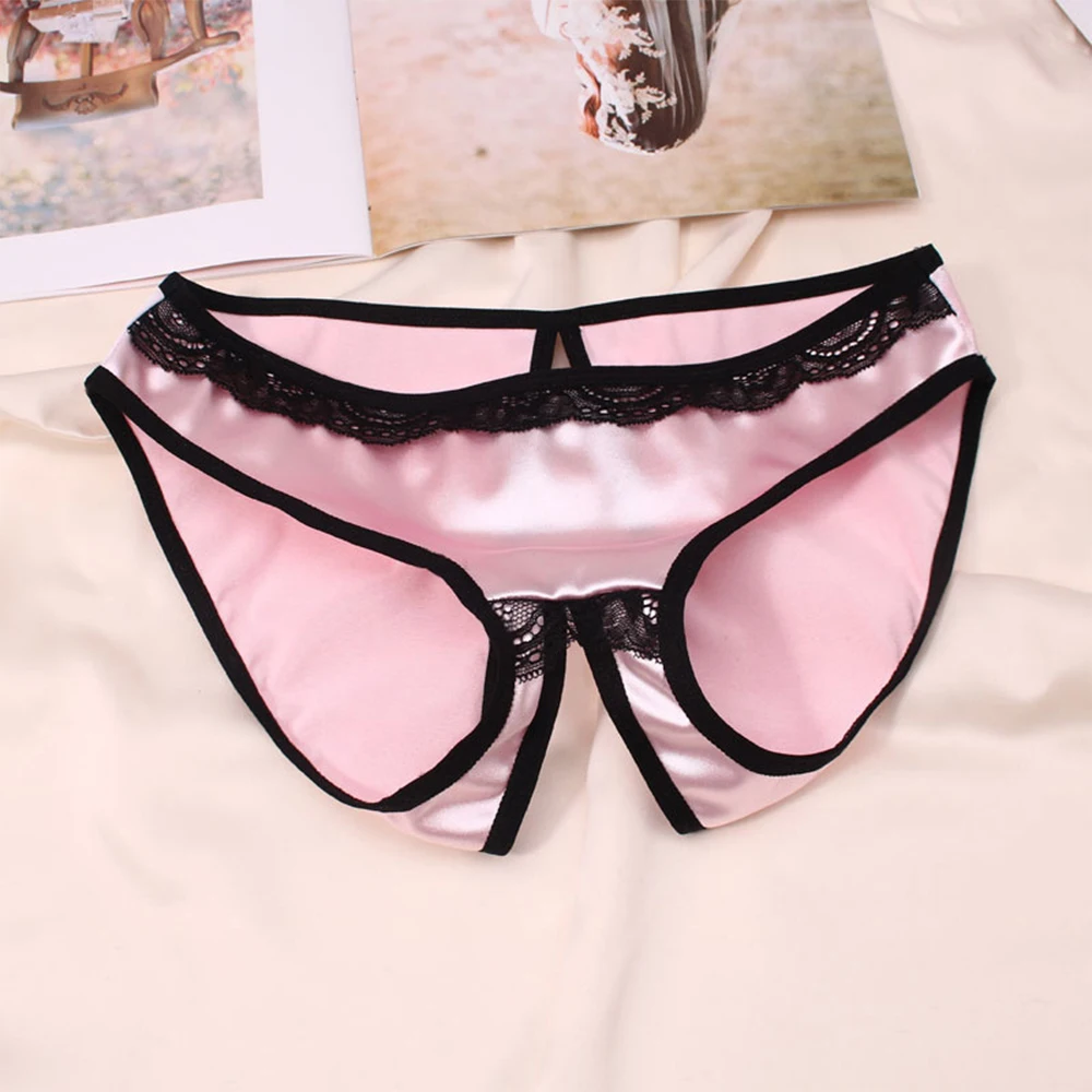 Open Crotch Underwear Briefs Women Silk Satin Crotchless Thong G-string Pink Low Rise Panties Lingerie Трусы Женские
Open Crotch Underwear Briefs Women Silk Satin Crotchless Thong G-string Pink Low Rise Panties Lingerie Трусы Женские