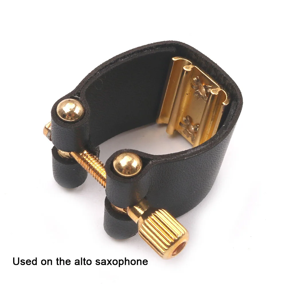 

Tenor Sax Mouthpiece Ligature Saxophone Accessories Black. Clip Kit Leather Metal Mouthpiece PU Leather Brand New