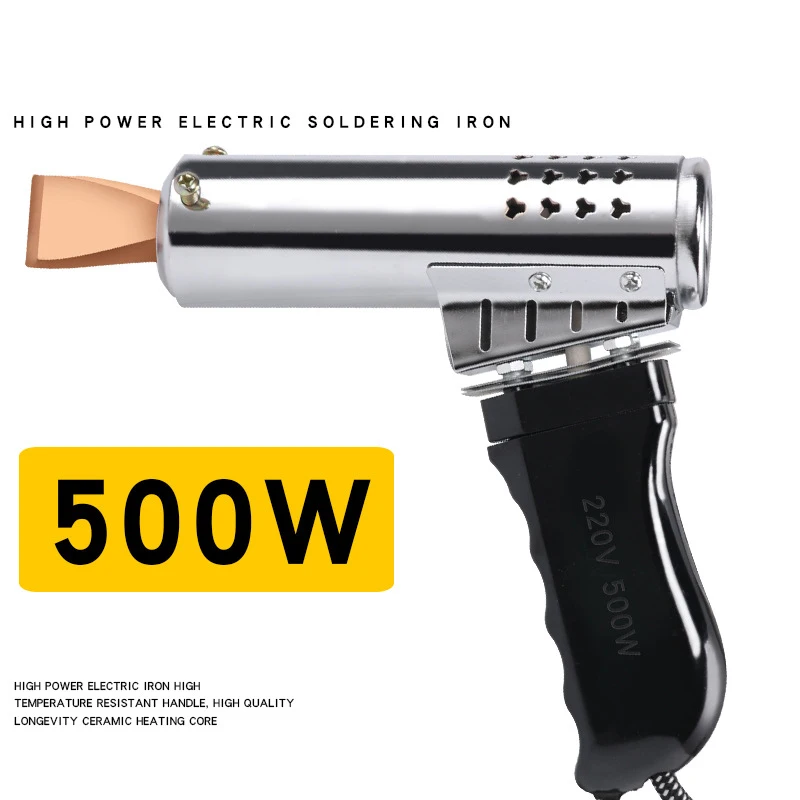 B50 High Power 500W Electric Soldering Iron Welding Battery Tin Melting Bar Soldering Iron Head Copper
B50 High Power 500W Electric Soldering Iron Welding Battery Tin Melting Bar Soldering Iron Head Copper