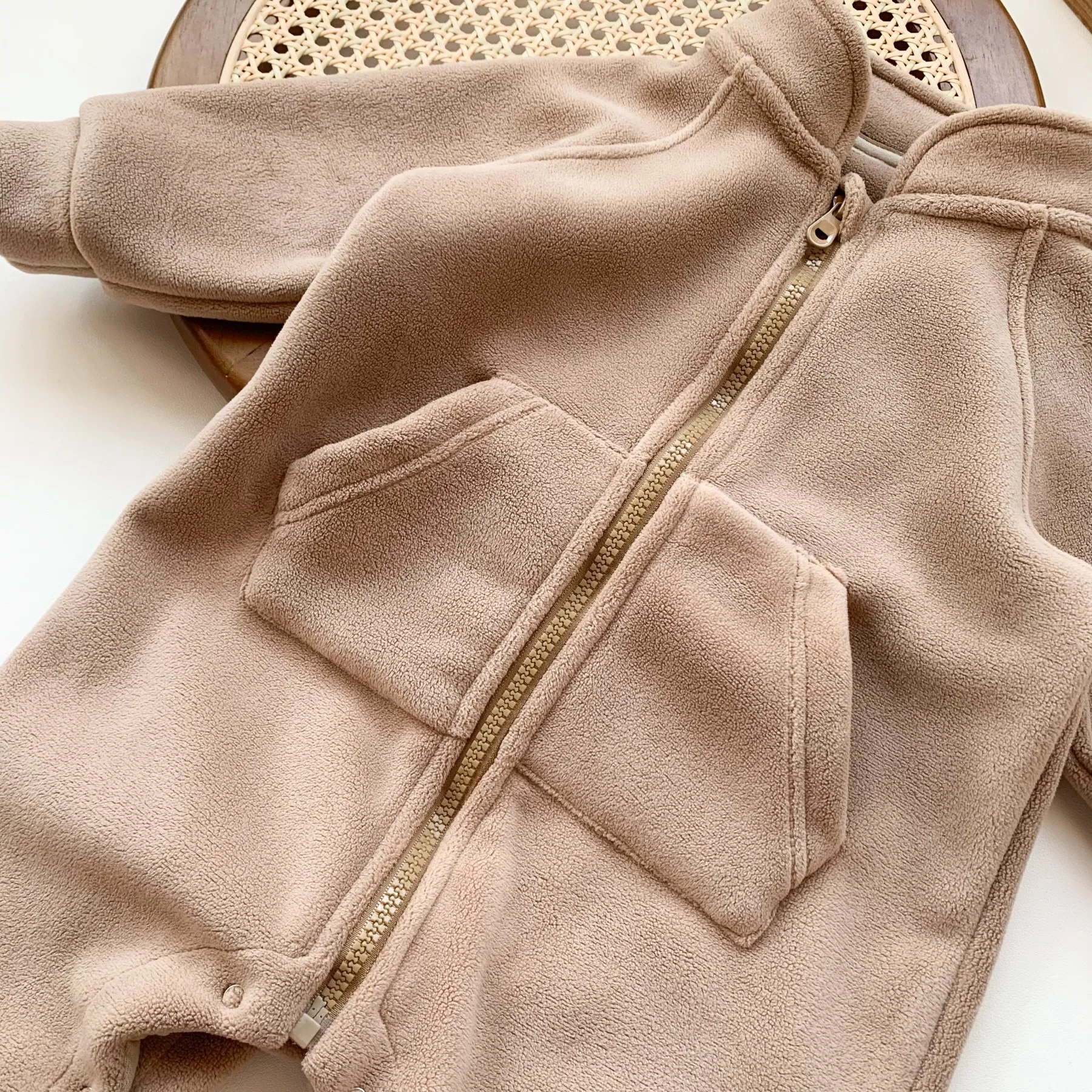 2025 Autumn New Baby Long Sleeve Casual Romper Newborn Toddler Boy Girl Winter Warm Jumpsuit Infant Fleece Clothes 0-24M 9 S93cf715ca06948c8825594245b6008c3V