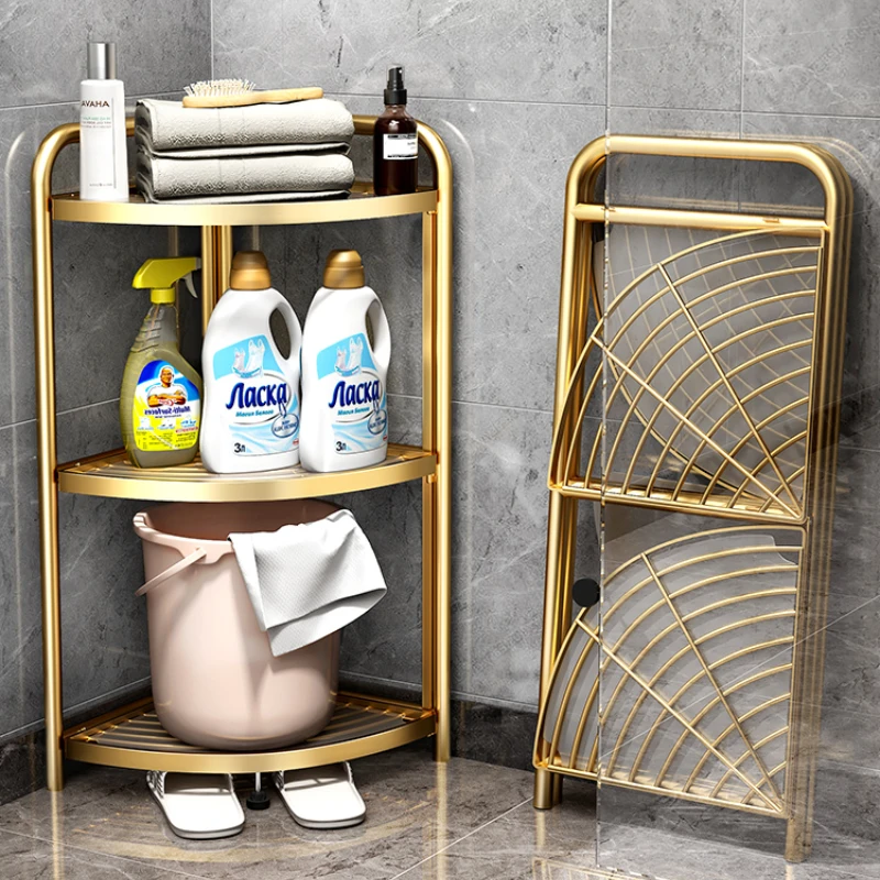 Storage Rack Black Metal Light Luxury Installation-Free Folding Suitable for Bathroom Tripod Floor Shelf Golden Nordic Style 1Pc
Storage Rack Black Metal Light Luxury Installation-Free Folding Suitable for Bathroom Tripod Floor Shelf Golden Nordic Style 1Pc