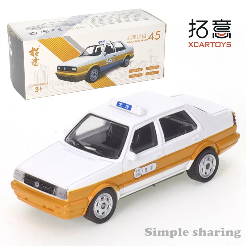 

XCARTOYS 1:64 Miniature Die Casting Alloy Car Model Jetta Beijing Taxi Car Alloy Diecast Model Car Toy Collection Gift