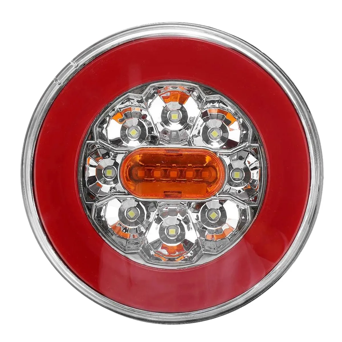 Round LED 4 in 1 Truck Tail Light 12-24V Dynamic Tail Turn Signal Reverse Rear Brake Stop Light for Trailer Lorry RV
Round LED 4 in 1 Truck Tail Light 12-24V Dynamic Tail Turn Signal Reverse Rear Brake Stop Light for Trailer Lorry RV