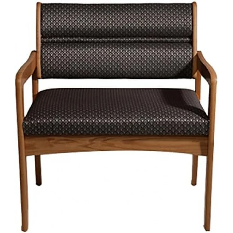 

Wooden Mallet DWBA3-1 Valley Bariatric Guest Chair, Medium Oak/Black