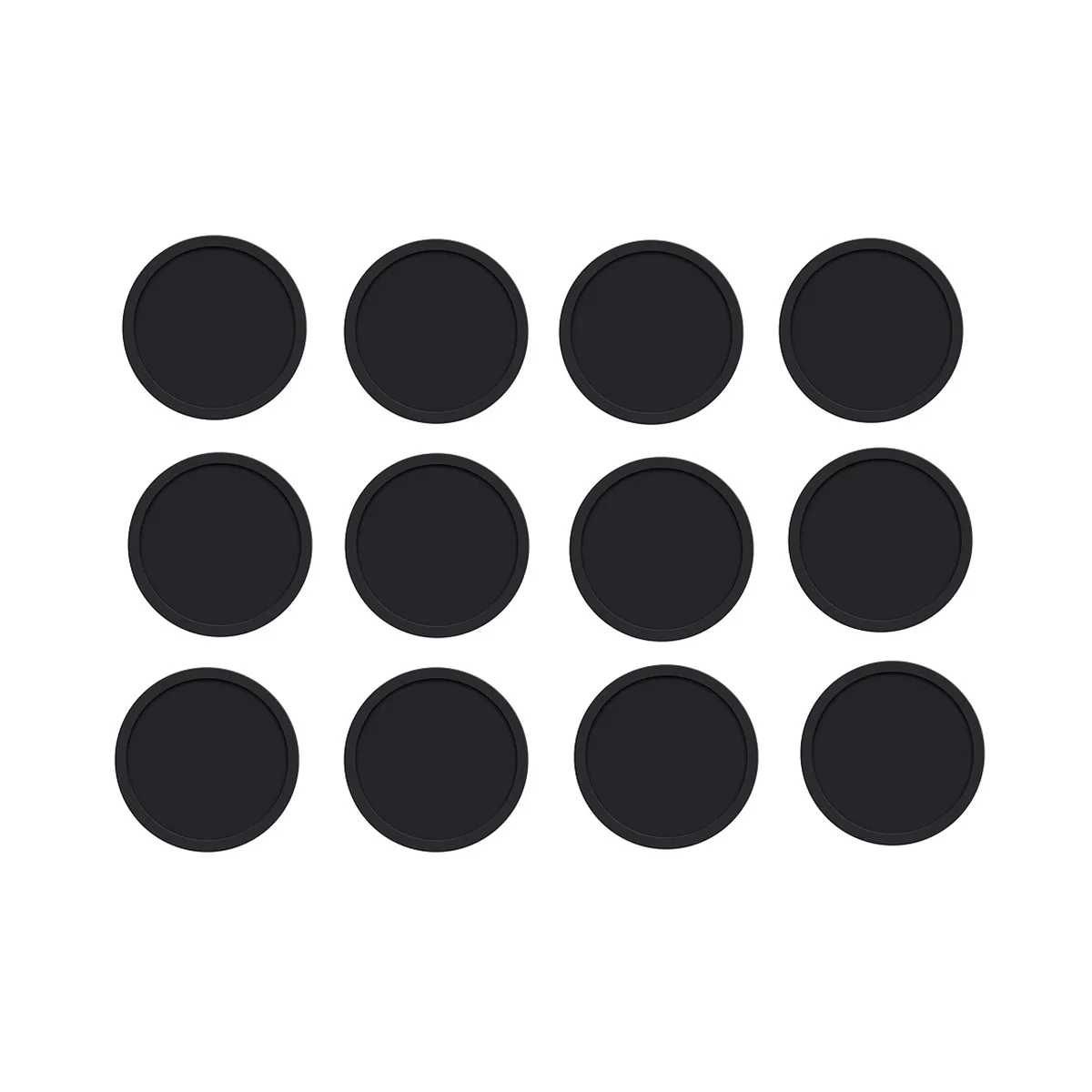 Pack Of 12 Coasters Glasses, Silicone Coasters, Drink Coasters, Round Glass Coasters Black for Drinks, Bar, Cups
Pack Of 12 Coasters Glasses, Silicone Coasters, Drink Coasters, Round Glass Coasters Black for Drinks, Bar, Cups