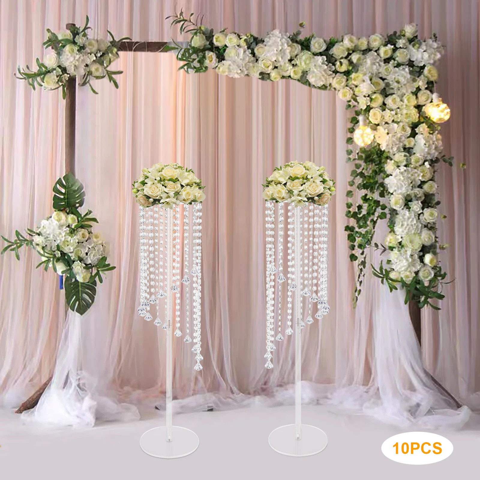 10Pcs Transparent Vase for Wedding Centerpieces Table Decorations with Chandelier Crystals Flower Vase Wedding Flower Stand
10Pcs Transparent Vase for Wedding Centerpieces Table Decorations with Chandelier Crystals Flower Vase Wedding Flower Stand