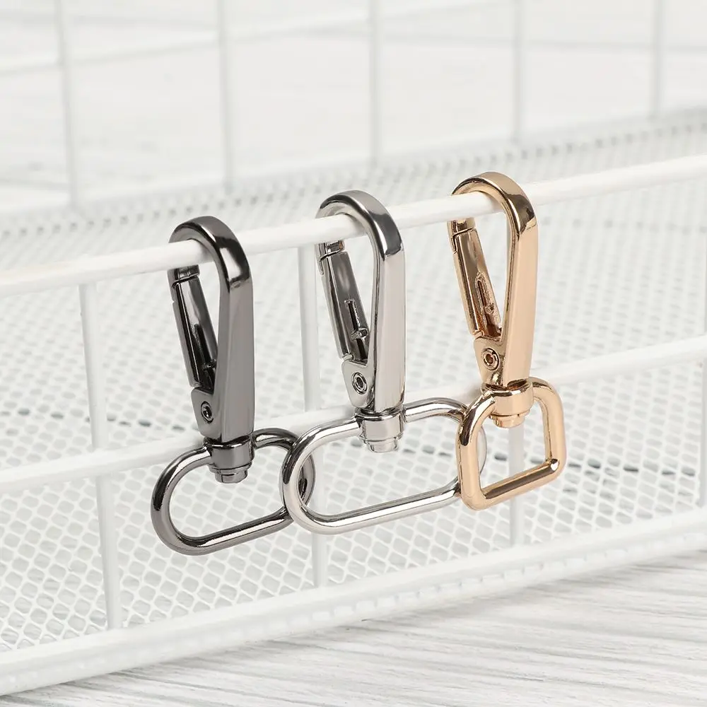 

5pcs Metal Split Ring DIY KeyChain Bags Strap Buckles Collar Carabiner Snap Hook Lobster Clasp