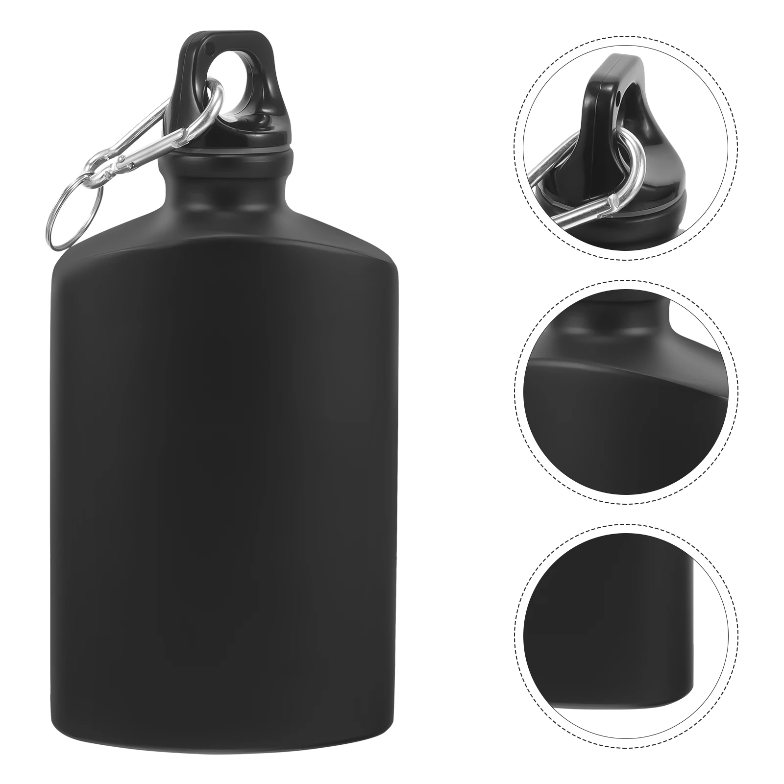 

500ml Camping Water Bottle Multi-use Water Canteen Aluminum alloy Military Bottle Outdoor Accessory Black