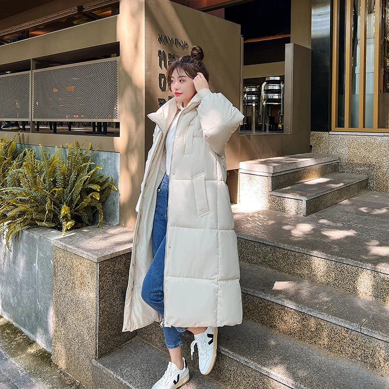 Winter Women Parka 2023 New Long Straight Down Cotton Coat Hooded Korean Loose Puffer Jacket Fashion Female Warm Parkas Outwear
Winter Women Parka 2023 New Long Straight Down Cotton Coat Hooded Korean Loose Puffer Jacket Fashion Female Warm Parkas Outwear