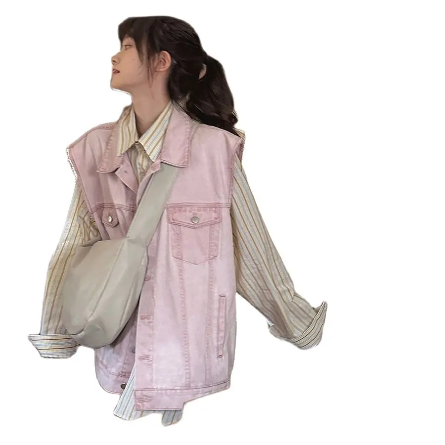 2023 New Spring And Summer Cowboy Coat Woman Make Old Washing Water Pink Easy Retro Shirt With Vest Jacket Free Shipping
2023 New Spring And Summer Cowboy Coat Woman Make Old Washing Water Pink Easy Retro Shirt With Vest Jacket Free Shipping