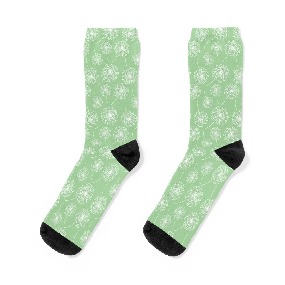 

Dandelion clocks on green Socks christmas stocking moving stockings Mens Socks Women's